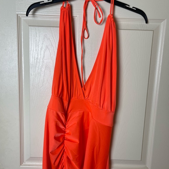 Fashion Nova Halter Side Slit Maxi Dress Size XL NWT - Picture 3 of 4